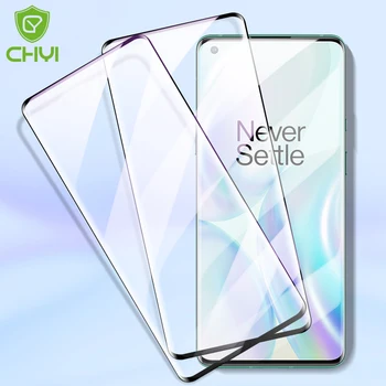 Перейти на Алиэкспресс и купить CHYI 3D изогнутое Защитное стекло для oneplus 8 7 pro, защита для экрана, полное покрытие клея, закаленное стекло для one plus 8 7t pro