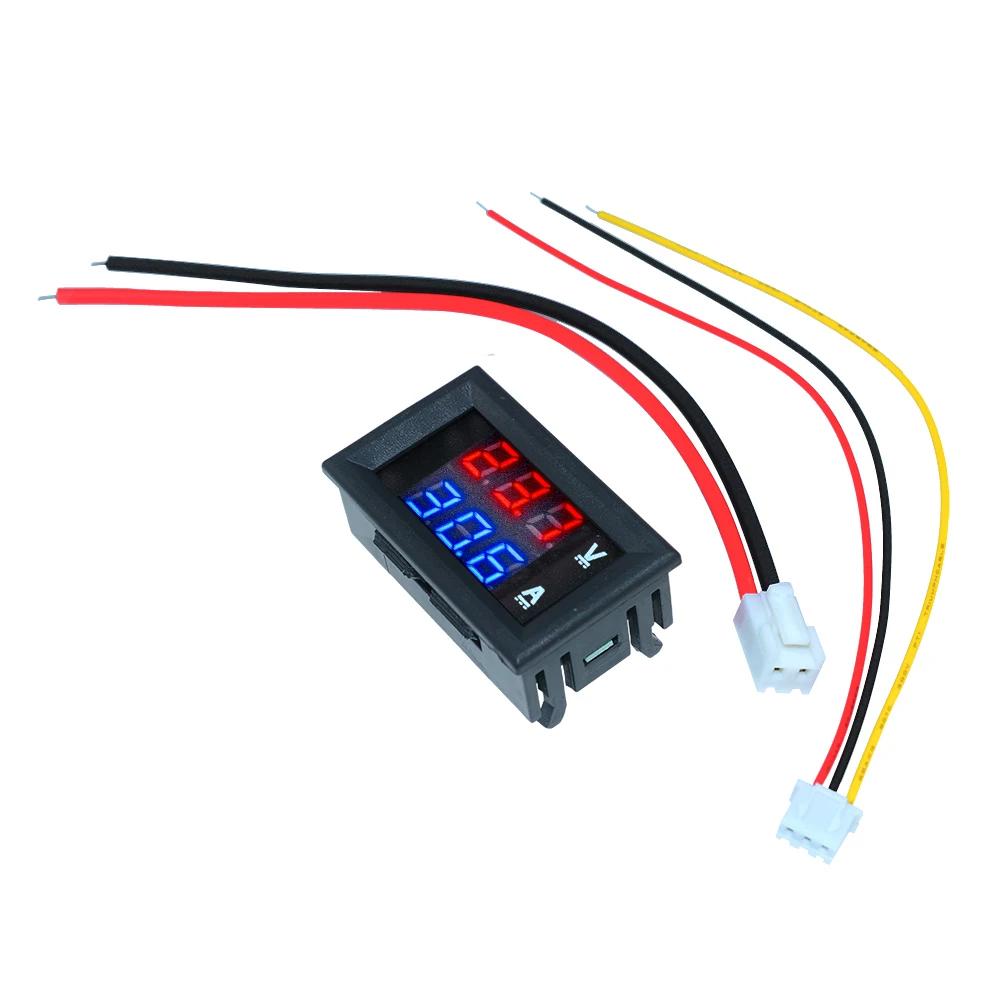 Mini 5 Wires Digital 0.28'' DC 0-100V 10A Voltmeter Ammeter Volt Amp Voltage Current Meter Tester Panel Dual LED Display