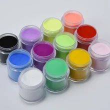 1 баночка для ногтей акриловая пигментная пудра 10 мл УФ-полимер для ногтей новое здание скульптурный узор маникюрный набор для украшения пудры# FA82(1-12