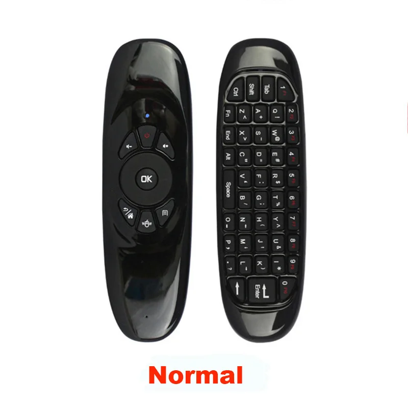 Normal Русский Английский C120 Fly Air mouse 2,4G мини беспроводная клавиатура Пульт дистанционного управления с перезарядкой для ПК Android tv Box пульт дистанционного управления - Цвет: Normal