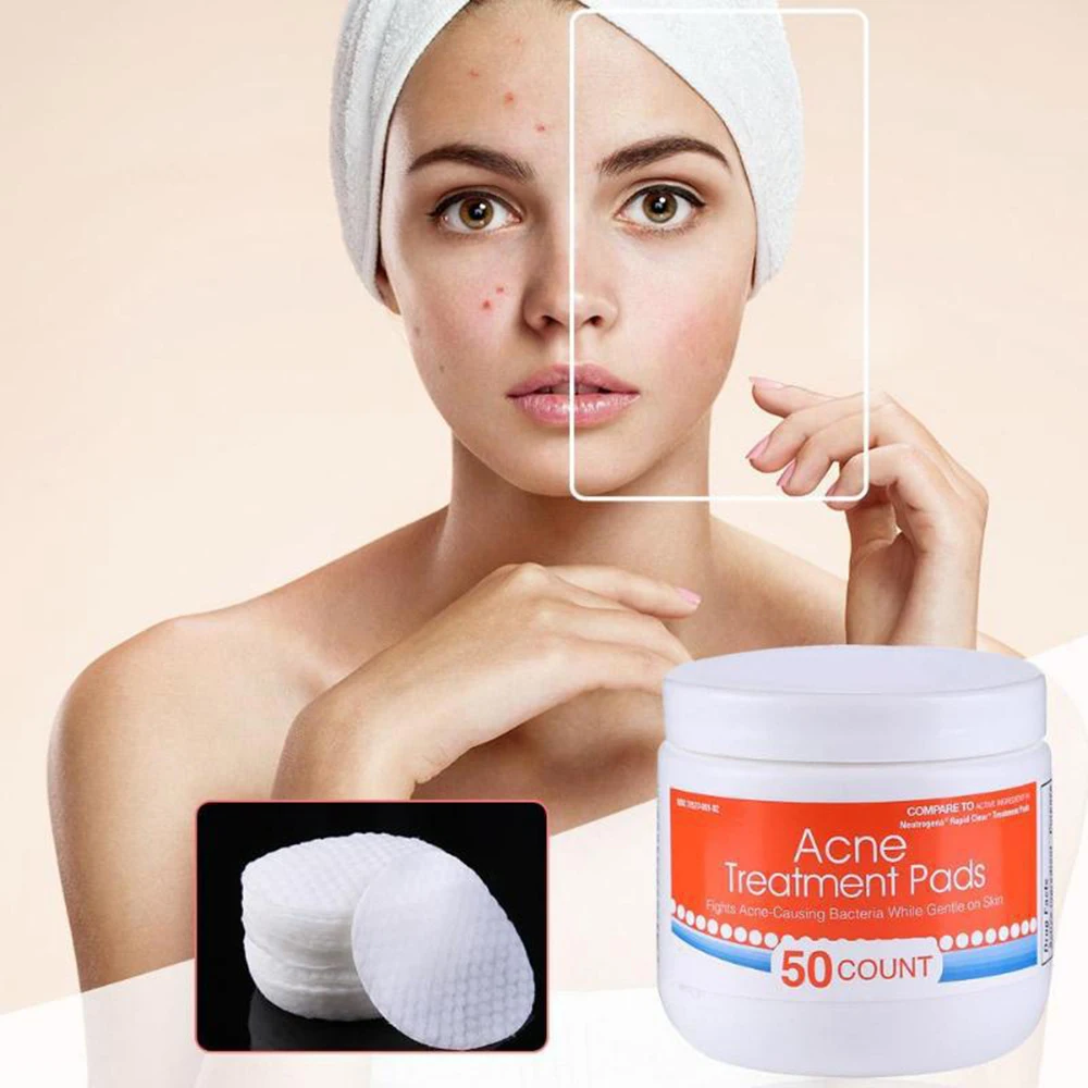 Acne ватный коврик 50 шт., Очищающая маска для лица, удаляет для пор, против акне, маска для лица, уход за кожей