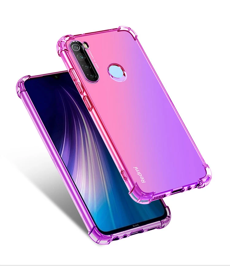 Для спортивной камеры Xiao mi чехол на Red mi Note 8 5 6 7 Pro 7A 8A K20 прозрачный градиентный Цвет Крышка для Xiaomi mi 9 8 A2 Lite A3 cc9 9 se 9t Pro Чехол