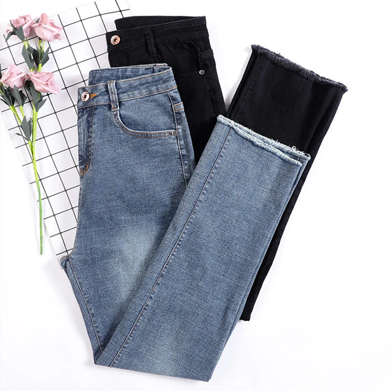 womens washed black jeans