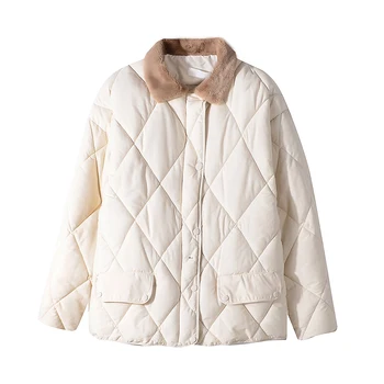 

Cthink Good Quality Winter Fur Turn Down Collar Parka Regular Women's Jacket Fashion 2020 Warm Short Jackets For Women Korean