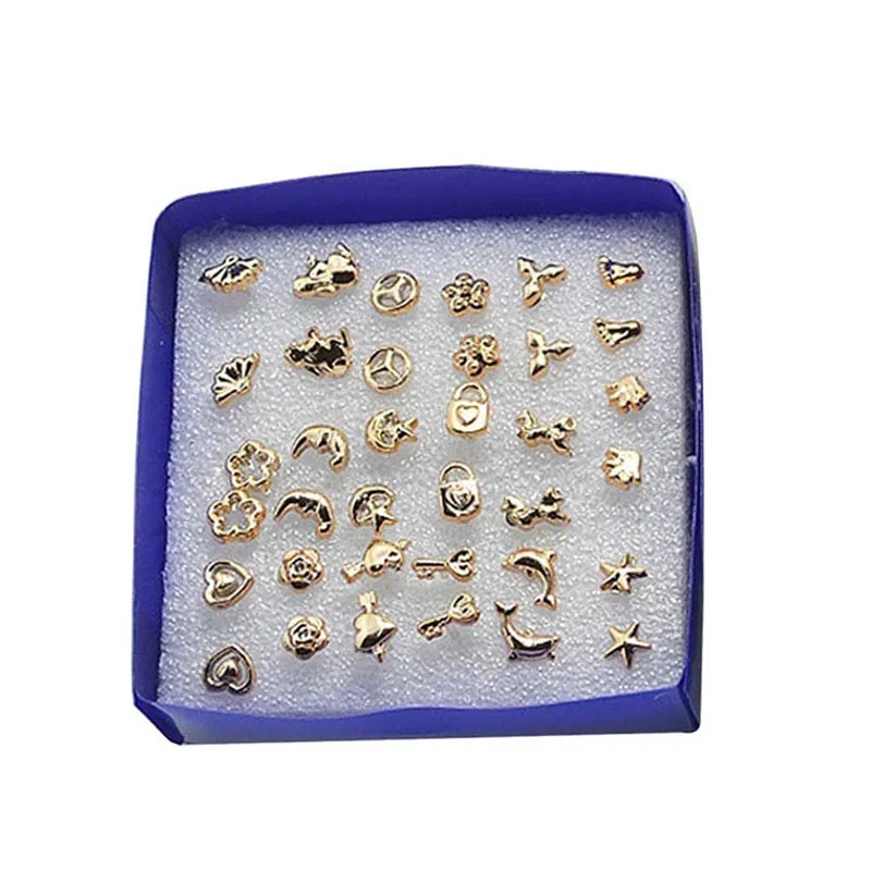

18 Pairs/Set Earrings Studs Pin Jewellery Heart Cross Dolphin Star Moon EIG88