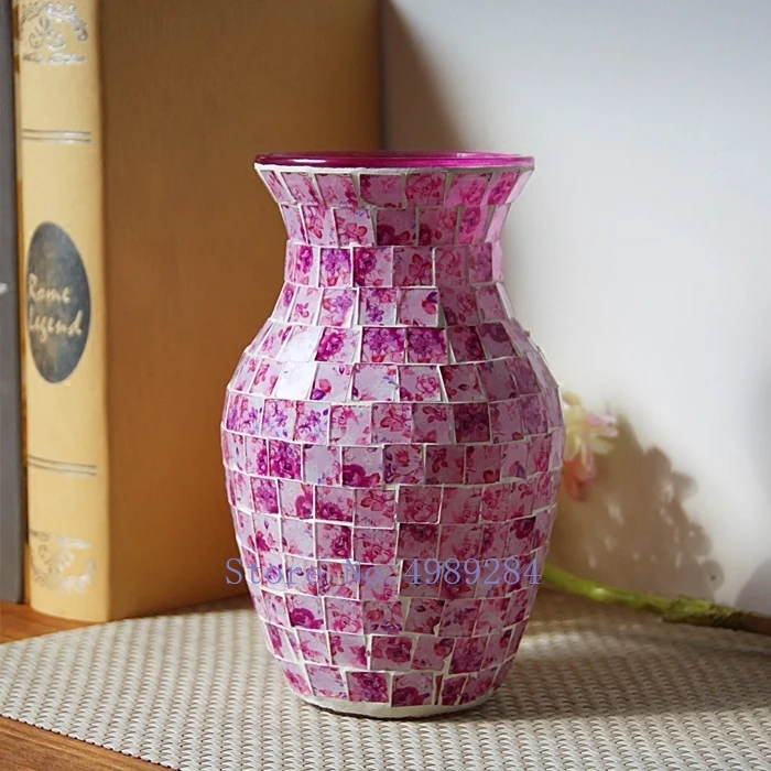 Нордическая ваза стеклянная для цветов ваза зеркальный фрагмент Сращивание мозаика цветочное расположение аксессуары современные декоративные для дома украшения