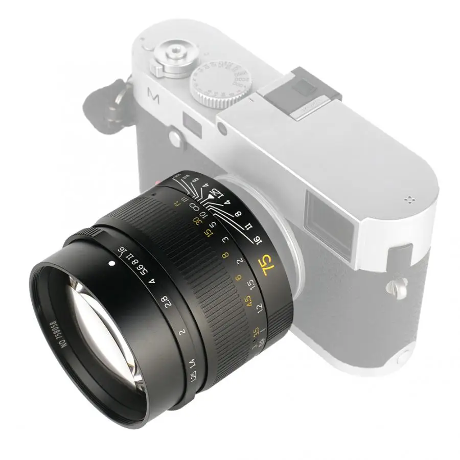 7 ремесленников чечевица 75 мм F1.25 ручной фокус объектив для Leica M-Mount Камеры len аксессуары cam