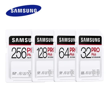 SAMSUNG PRO Plus SD Card 256GB 128GB 64GB 32GB UHS-I Memory Card Grade3 Class10 High Speed Up To 100MB/S for Cameras Camcorders 1