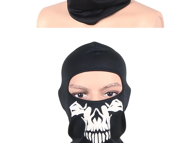 New Halloween Skull Skeleton Mask Outdoor Motorcycle Bicycle Multi Function Headwear Hat Scarf Half Face Ski Masks