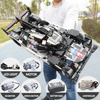 

CADA C61016 1586pcs Techinic Super RC Racing Car APP Control MOC Building Block Bricks Toys Compatible 23018 23007