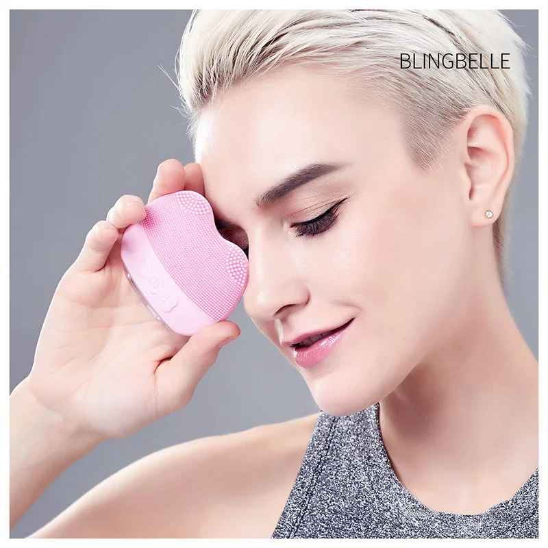

BLINGBELLE Electric Silicone Face Cleansing Brush Kitten Cat Makeup Eraser Cosmetic Remover and Massaging Brush