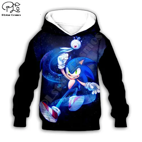 Kids hoodies Детские толстовки с капюшоном с 3d принтом в стиле аниме «каваи»; толстовка с изображением Ежика; детская куртка на молнии для мальчиков; футболка и штаны - Цвет: Kids hoodies