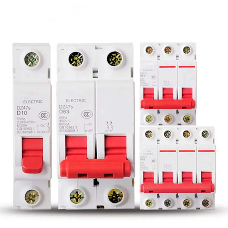 1 шт. MCB Mini автоматический выключатель DZ47s 1P 10A 16A 20A 25A 32A 40A 63A abb