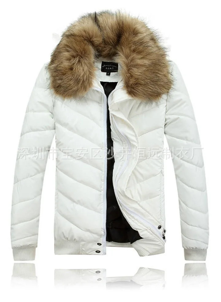 Stock Men's Cotton-padded Jacket Stand Collar Slim Fit Korean-style Fashion MEN'S Coat Cotton-padded Clothes Warm Male Padded