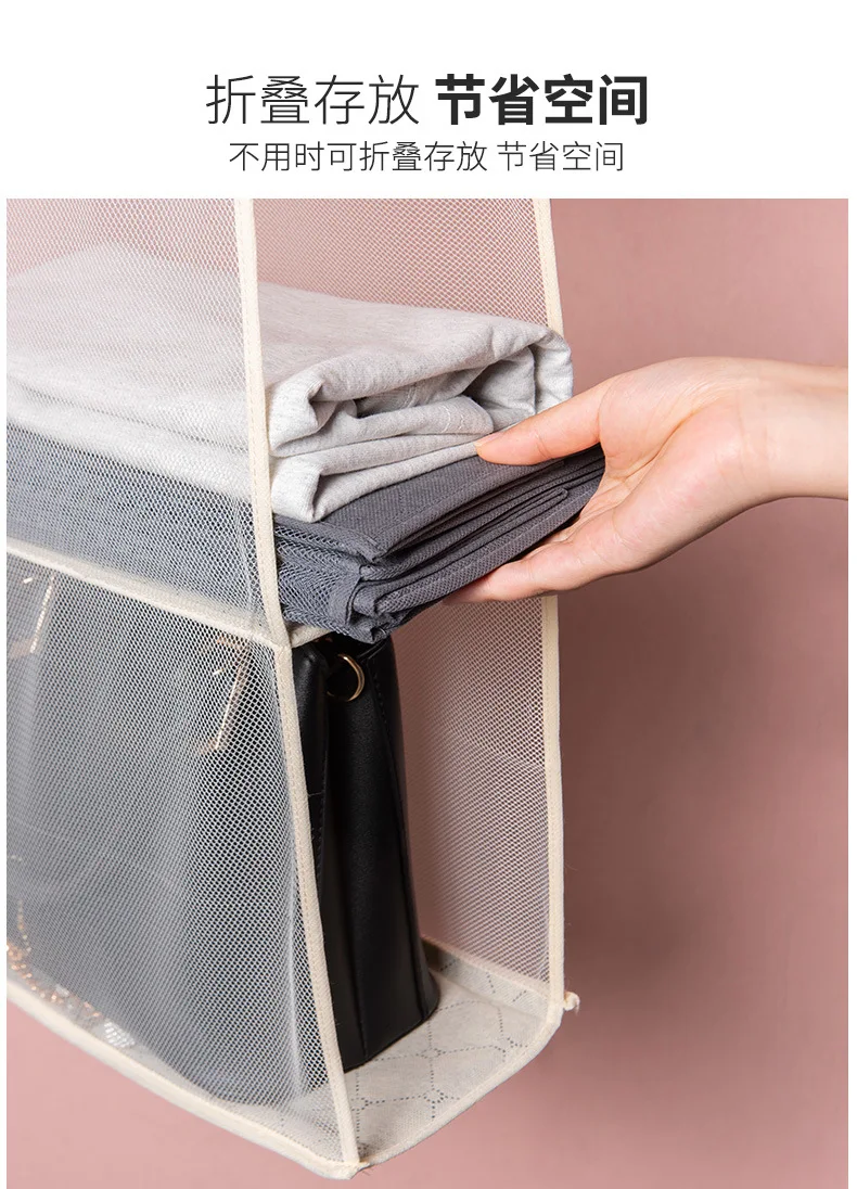 Nuevo 2-4 Bolsillos Bolso Organizador Colgante Bolso Plegable Bolso De Almacenamiento Dispensador Bolsa Reutilizable
