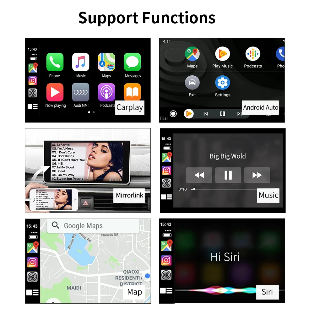 Carlinkit беспроводной Carplay смарт ключ Apple CarPlay донгл для Android навигационный плеер USB