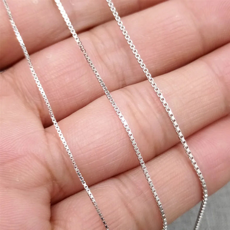 Jewelry Affairs Collana Catena In Argento 925 – Placcata Rodio, Larghezza 0,8 Mm, Lunghezza 45 Cm, Ipoallergenica - 2