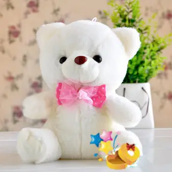 

LED Light Music Bear Animal Plush Soft Doll Stuffed Toy Bed Cushion Kids Gift Valentinepa Party Gift