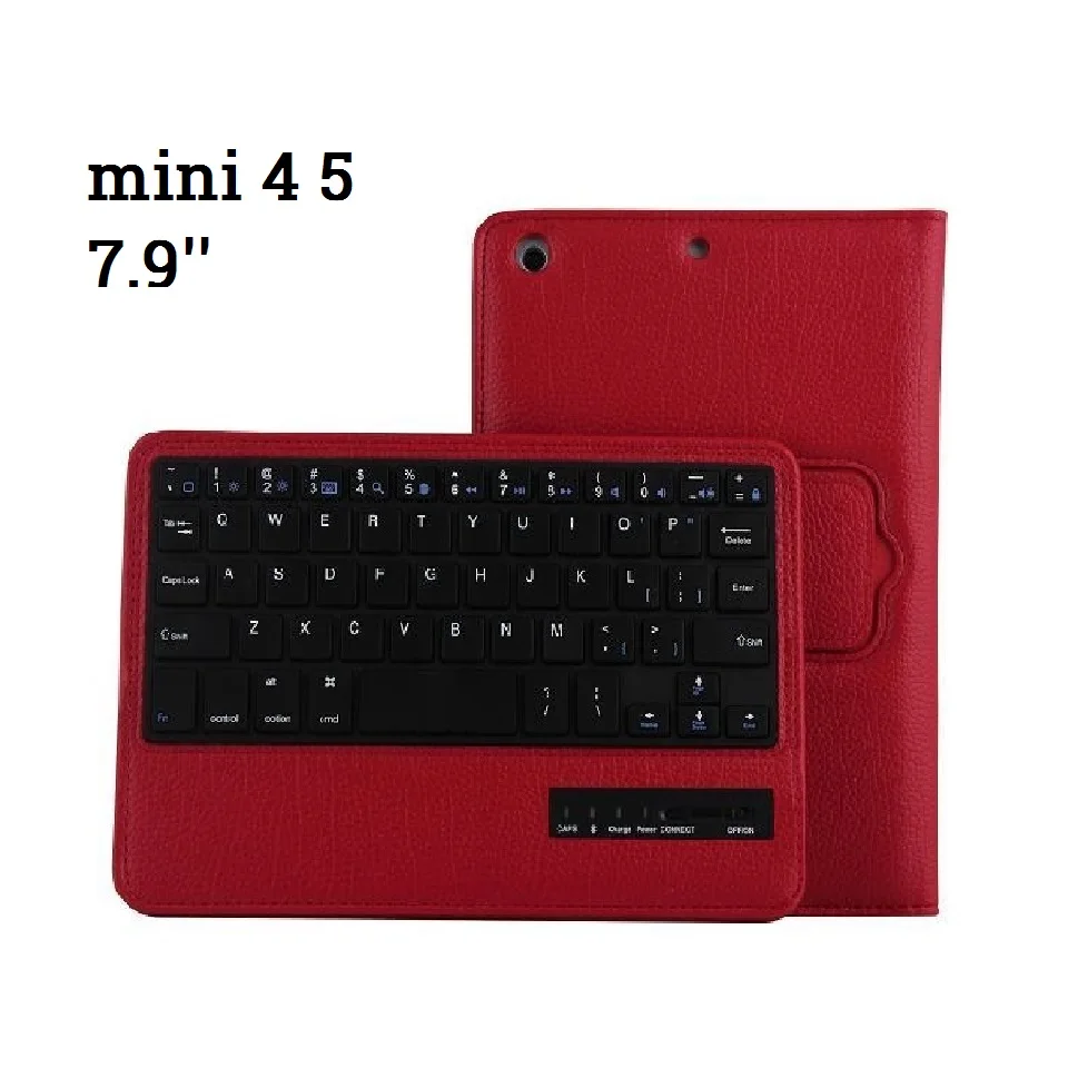 Магнитный чехол для iPad mini 5 mini 4 3 2 чехол с клавиатурой PU кожаный 7,9 ''для iPad mini 2 3 4 mini 5 раскладная клавиатура - Цвет: mini 4- 5 Red
