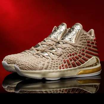 

2020 High-top Big Size Basketball Shoes Men Outdoor Sneakers Men Wear Resistant Cushioning Shoes Breathable Sport Shoes Unisex