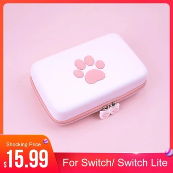 

For Nintendo Switch Case Portable Cat Claw Case Bag for Nintendo Switch Lite Games Hard Shell Storage Bag