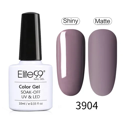 Elite99 10ml Matte Top Coat Color UV Gel Nail Polish Gray Series Semi Permanent Soak Off UV Gel Varnish DIY Nail Art Gel Paint - Цвет: 3904