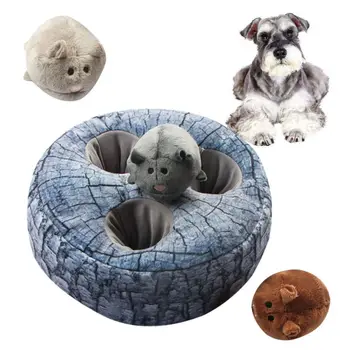 

Dog Squeaky Toy Hide Seek Plush Hamster Interactive Pet Toys Christmas Play Kit