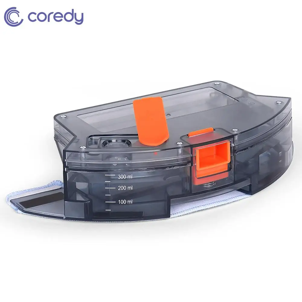 Koop Coredy Robot Stofzuiger Onderdelen Vervanging 300ml Water Tank Reservoir met 1pcs Mop Kleding voor R500 + veegmachine Dweilen