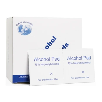 

100Pcs / Box Alcohol Cotton Sheet Alcohol Cotton Wipes Nail Cleaner Ear Hole Mobile Phone Tableware Wipe