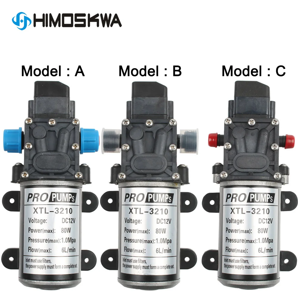 12V 80W 6L/мин миниатюрный высокого Давление мембранный насос с Давление переключатель Тип Многофункциональный насос работающий на постоянном токе