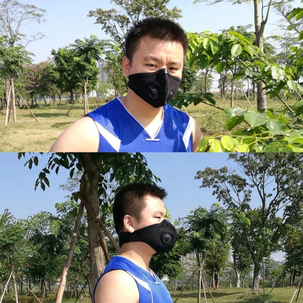 1 шт. сплошной цвет Респиратор маска Противопылевой фильтр фильтрация с активированным углем половина маски со ртом для лица