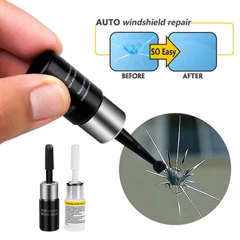 

Car Windshield Repair Kit Resin Cracked Glass Repair Kit for Fix Glass Auto Windshield Crack Chip Scratch Remover Repairing D4