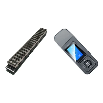 

1Pcs Usb Bluetooth 5.0 Adapter Receiver Transmitter Mic & 1Pcs Vu Meter Indicator Music Spectrum Analyzer 20 Segment