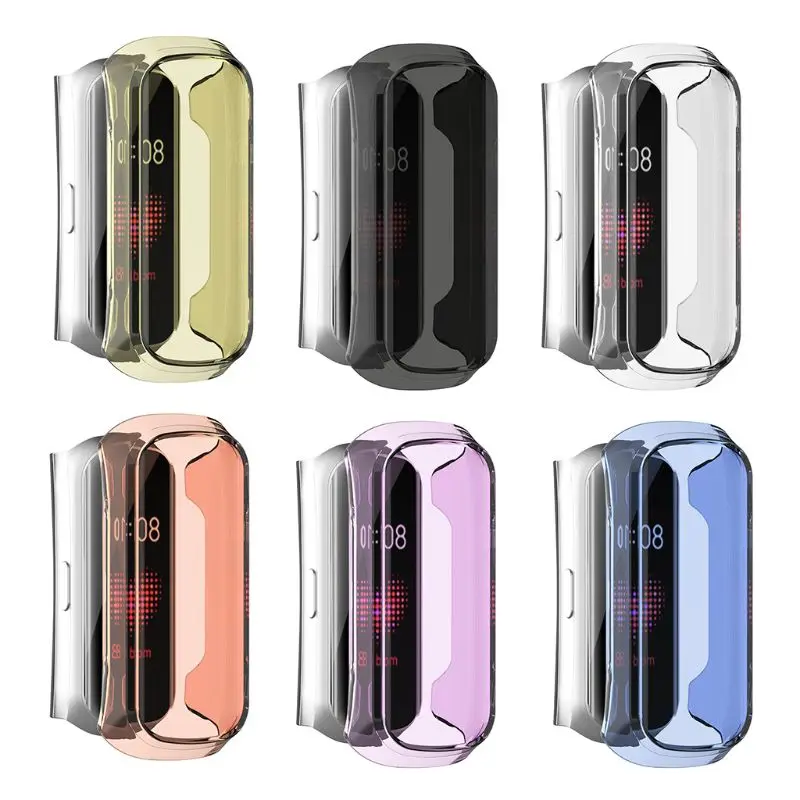 Protective Case Fit e Hollow Cover TPU Shell Shockproof Anti-Scratch Sports for Samsung Galaxy Fit-e Smart Band Accessories