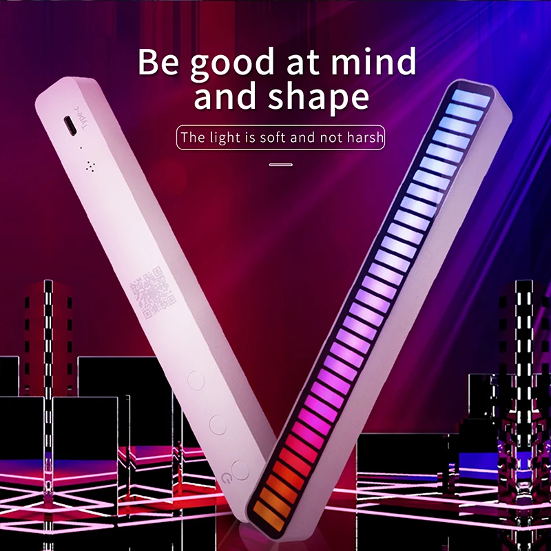 LED Rhythm Recognition Night Light RGB Music Audio Esports Table Lamp Atmosphere Light Home Decoration APP Party Volume Light cool night lights