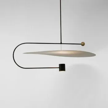 

Postmodern minimalist LED light simple art restaurant studio bedroom study living room chandelier stylish decorative lampLB01035