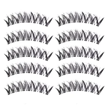 

5 Pairs Lash Extension False Eyelashes Natural Eyelash Crisscross Fluffy Faux Mink Hair 3D Bunch Eyelashes Daily Eye Makeup Tool