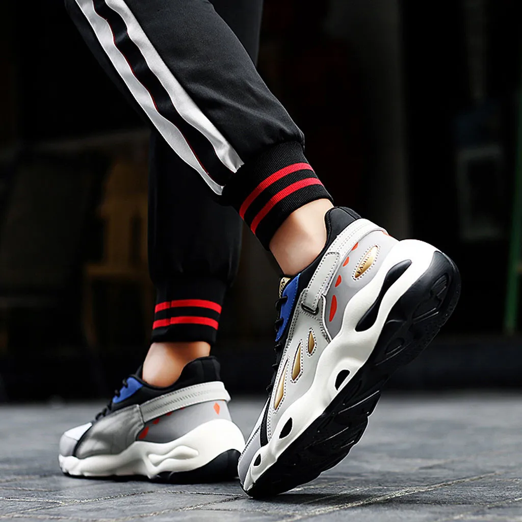Mixed Colors Men's Outdoor Increased Within platform sneakers Breathable Shock Absorption Non-Slip Lightweight Running Shoes