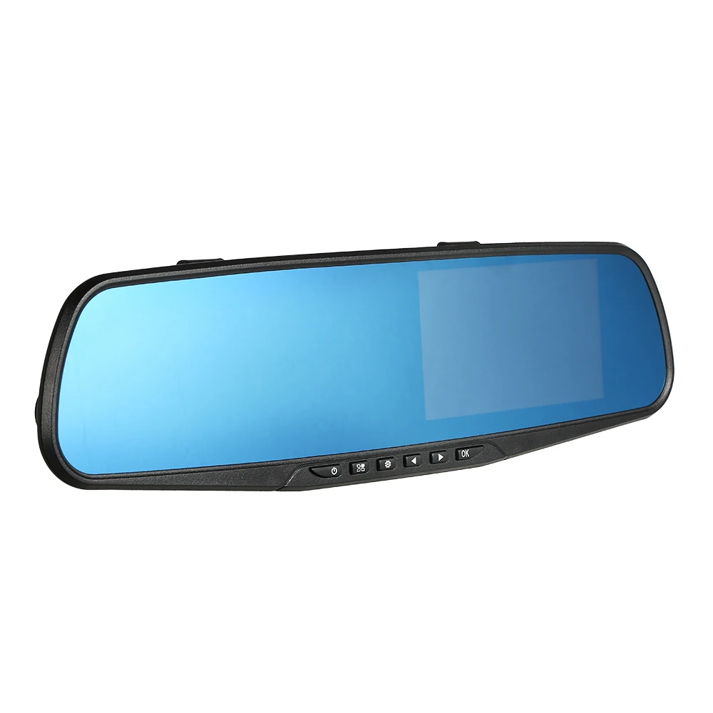 KKMOON FHD 1080P 4,3 ''двойной объектив Автомобильный видеорегистратор зеркало заднего вида регистратор видеокамера
