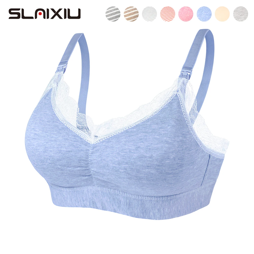 Бюстгальтер SLAIXIU для кормления размера плюс хлопковый бюстгальтер грудью