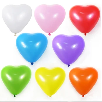 

100pcs/set Latex Balloons 2.2g Heart-shaped Latex Balloons Wedding Room Birthday Party Decoration Party Supplies