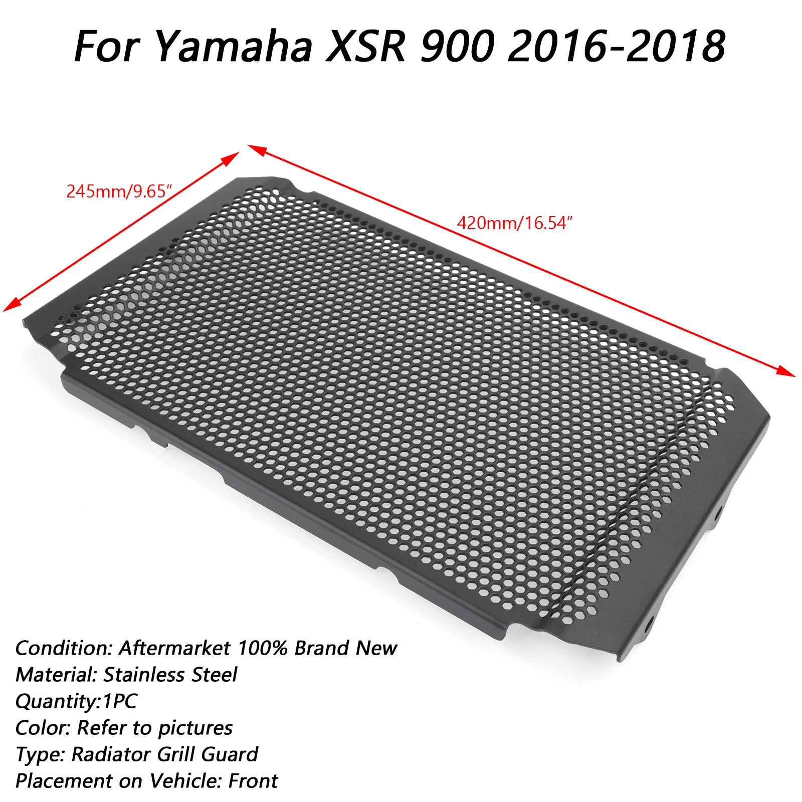 Areyourshop для Yamaha XSR 900 XSR900 крепеж рамы протектор радиатора Решетка Гриль крышка из нержавеющей стали