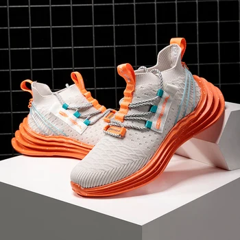

2020 Sock Shoes men Brand Designer Unisex Vulcanized Shoes Slip On Walking Sneakers men Breathable Chaussures Femme Sneakers