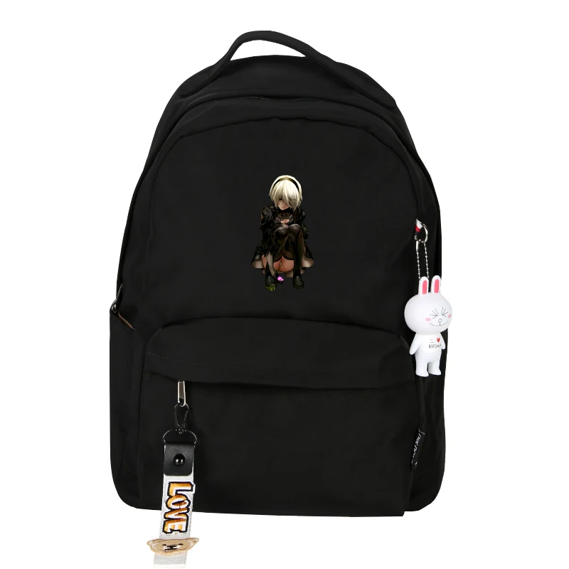 НИР: автоматы YoRHa № 2 Тип B пикантные Для женщин Bagpack Game мультфильм сумка нейлон школьные сумки рюкзак средней школы Mochila Feminina
