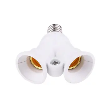 

Home & Living Converter Lamp Adapter Splitter Adapter LED LED LED E14 To 2 E14 Bulb Holder