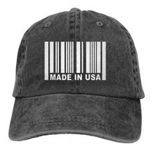 Сделано в США, кепка со штрих-кодом, черная, унисекс, мужская, женская джинсовая бейсболка, Регулируемая Кепка для гольфа, папы