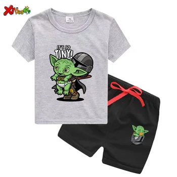 

Cute The Mandalorian Baby Yoda Cartoon Kids T Shirt Boys/girls Kawaii Star Wars Children T-shirt Fashion Movie Tshirt Cloth Kids