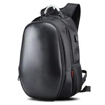 

Professional Black Motorcycle Backpack Helmet Hard Shell Storage Bag Riding Travel Computer Bag For Men Touring Luggage Bag