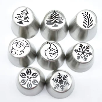 

Stainless Steel Christmas Tree Leaf Pattern Cake Nozzles Baking Pastry Tips Cake Decorating Tools 1Pc