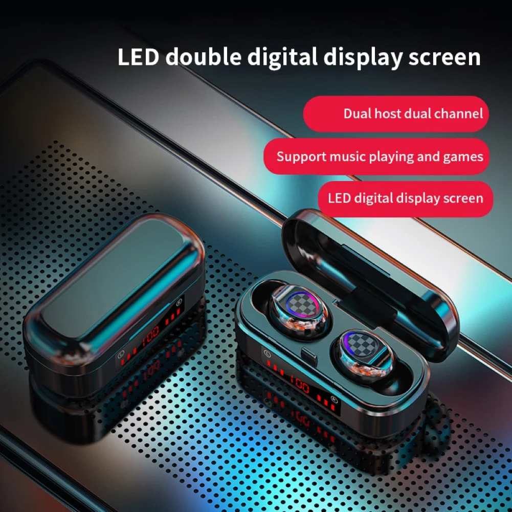 V7 TWS Bluetooth V5 0 Earbuds Wireless Earphones Touch Control Waterproof 6D Stereo Sport Music Headset Portable Charging Box